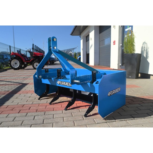 Grader, vyrovnávač na traktor 4BS 123 cm 4FARMER (modrý)