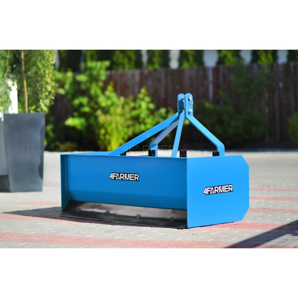 Niveleuse, niveleuse pour tracteur 4BS 123 cm 4FARMER (bleu)
