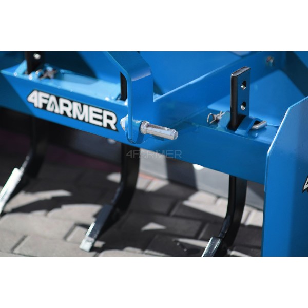 Grejdr, srovnávač pro traktor 4BS 123 cm 4FARMER (modrý)