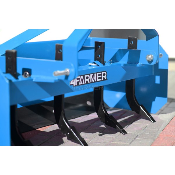 Grejdr, srovnávač pro traktor 4BS 123 cm 4FARMER (modrý)