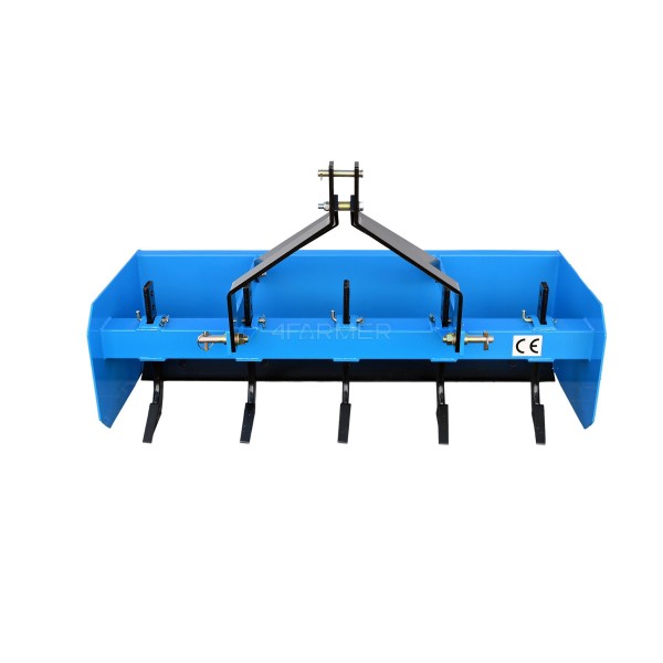 Niveleuse, niveleuse pour tracteur 5BS 153 cm 4FARMER (bleu)