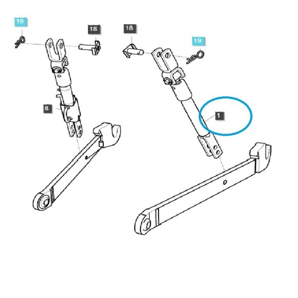 Ramię podnośnika zaczepu - lewe G896 A1896528 / LS Tractor / 40346539 | Traktor.com.pl
