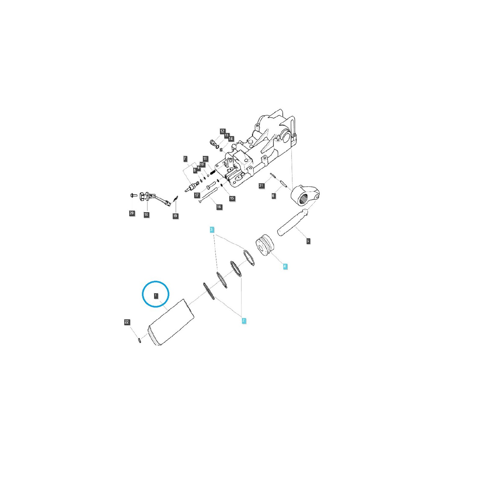 Hydraulic Lift Cylinder / A1826125 / TRG826 / LS Tractor / No. 40011329