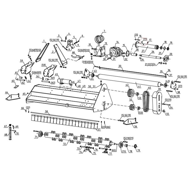 Bouchon de vidange du couvercle d'arbre de transmission, EFGC-K, EFGC-KH, 4FARMER, ZBT32001.387, EFGC