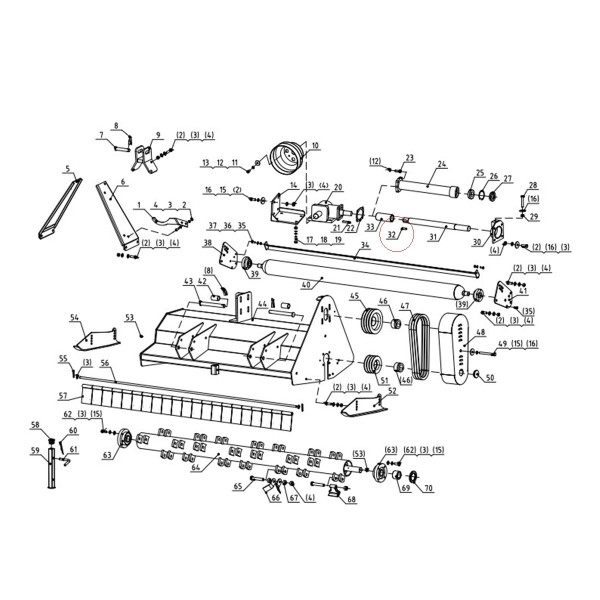 Bouchon de vidange du couvercle d'arbre de transmission, EFGC-K, EFGC-KH, 4FARMER, ZBT32001.387, EFGC