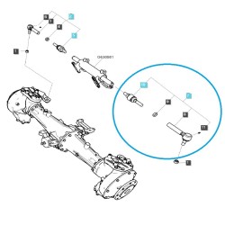 Koncovka řízení / Levá / Traktor LS / Č. 40340338