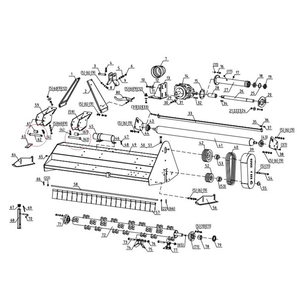 Sworzeń, 21 mm, 170 mm, EFG 4FARMER, EFGC-K, EFGC-KH, 4FARMER