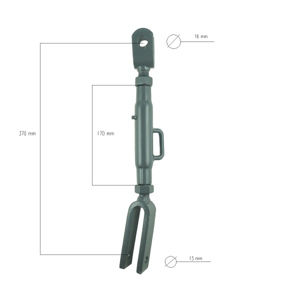 Stabilizátor ramena, trojbodový záves, kat. I, Kubota, B2140, B2410, 6C507-65200, kat. 1