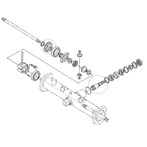 Plattenrad, 20T, 26T, Eingangswelle, 11T, 14T, 6C040-97960, Kubota