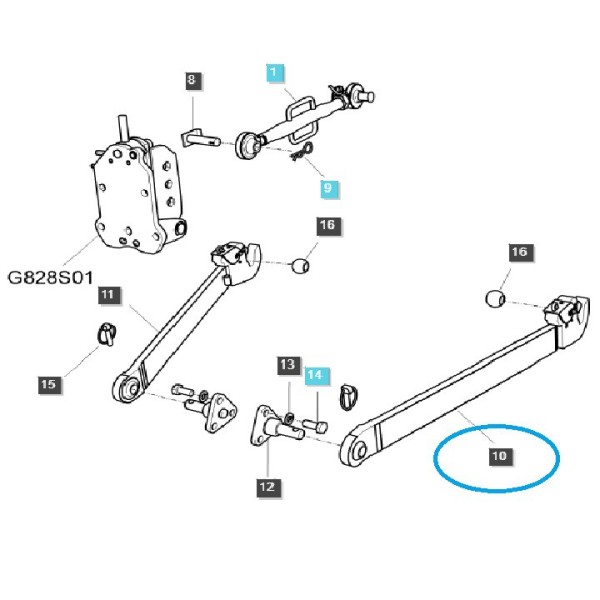 Zvedací rameno - levé A1896541 / G896 / LS Traktor / 40008023