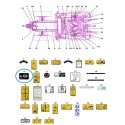 Autocollant d'avertissement de différentiel TRG980 / Tracteur LS / 40008815
