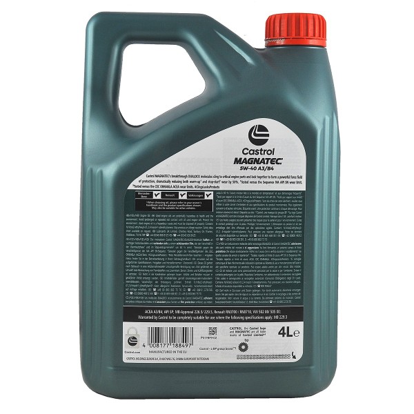 Huile moteur, Castrol Magnatec, 5W-40, A3/B4, 4L