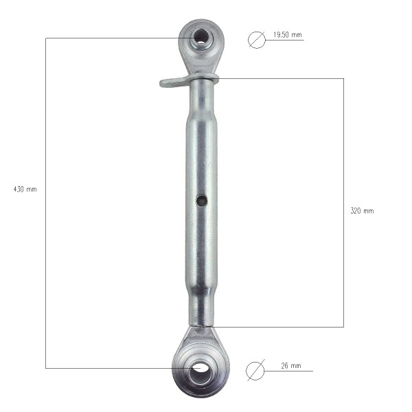 Napínák, Cat I, Cat II, M27, 430 mm, 640 mm, Centrální konektor