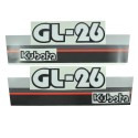 Nálepky Kubota GL26, Kubota GL 26