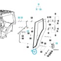 Linkes Kabinentürglas / MT5.68 / MT5.73 / TRG862 / LS-Traktor / Nr. 40430014