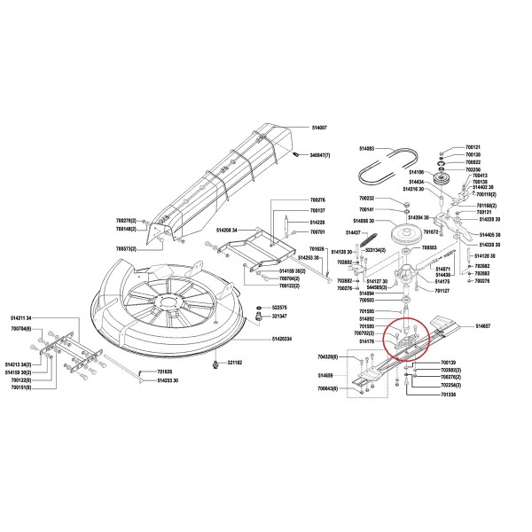 Moyeu de couteau, 514176, 25 mm, AL-KO T800, AL-KO T13-85