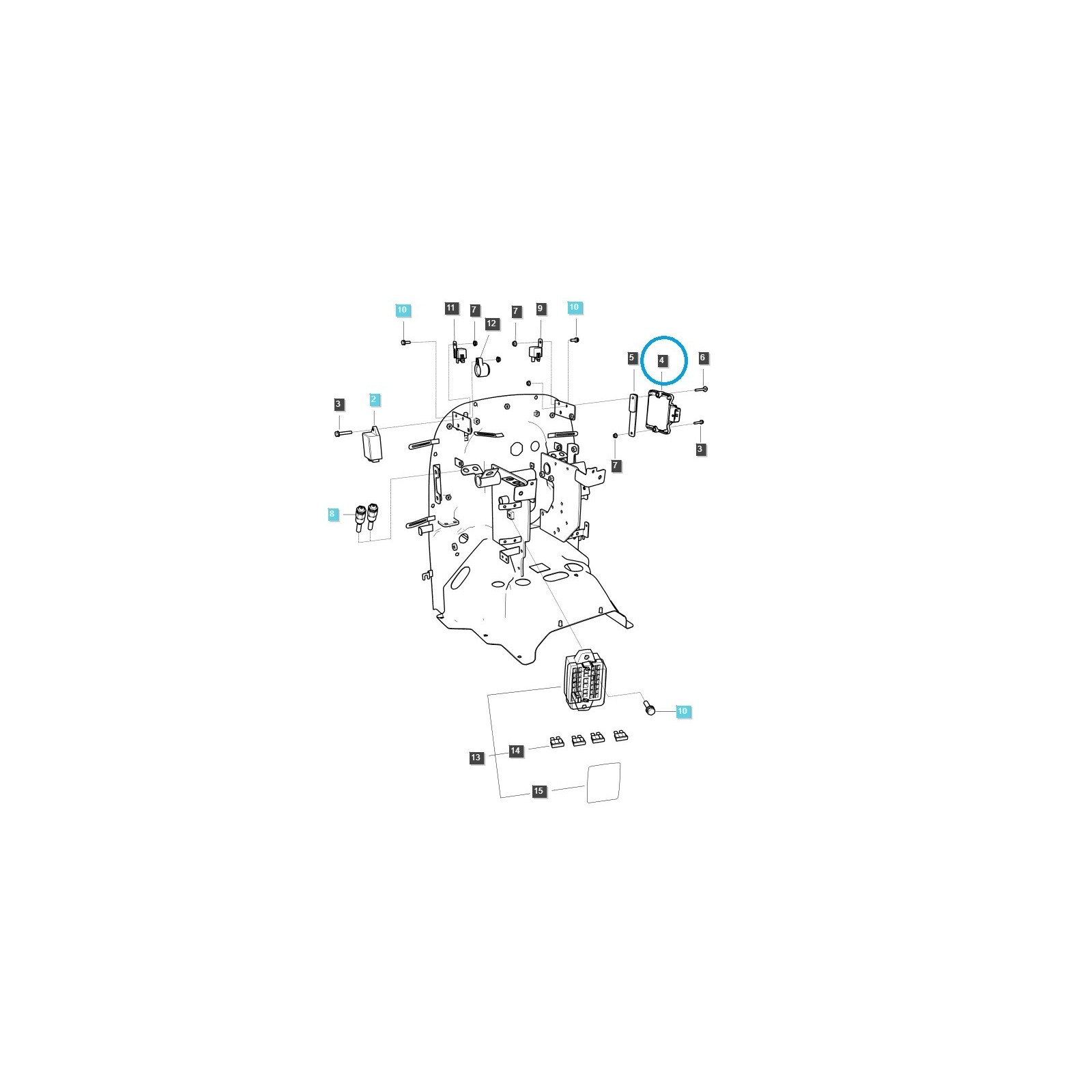 Elektronický ovladač vozidla / 12V / TRG750 / MT357 / LS Traktor / 40521119