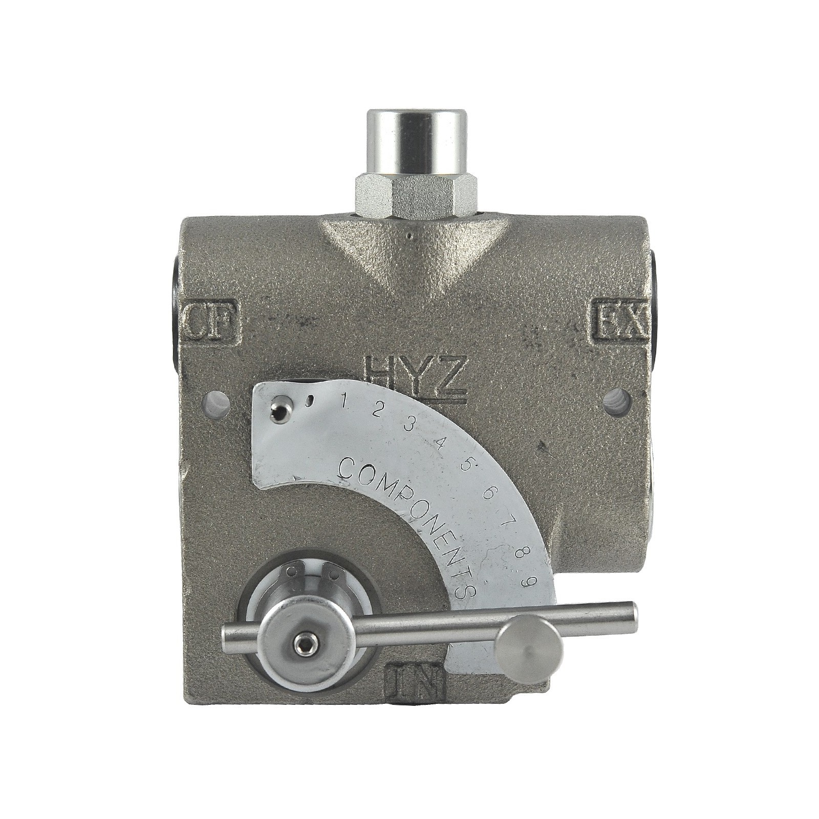 Regulator przepływu, 1/2", 60 l/min, Trójdrogowy regulator przepływu, zawór hydrauliczny, regulator obrotów