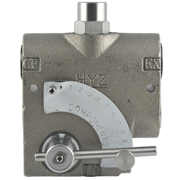Regulátor prietoku, 1/2", 60 l/min, trojcestný regulátor prietoku, hydraulický ventil, regulátor otáčok