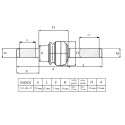 Kĺbová spojka, 3A121-62980, 5-23-101-47, M5000, Kubota M5000, Kubota M5040, Kubota M5140, Kubota M6040, Kubota