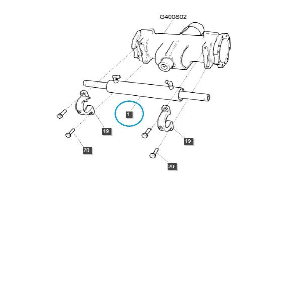 Steering Cylinder / G630 / LS Tractor / No. 40419455