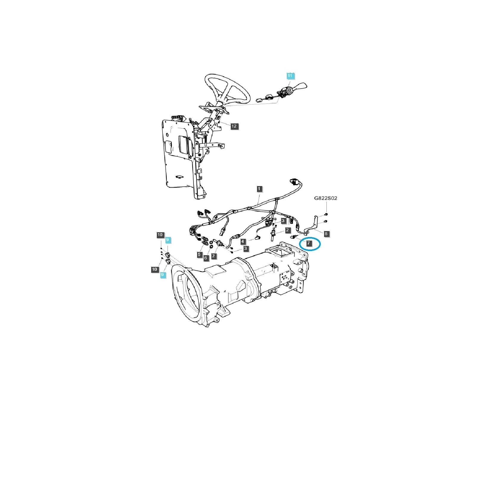 Bezdotykový spínač A1750247 / TRG750 / PLUS, XU, MT7 / LS Tractor / 40036269