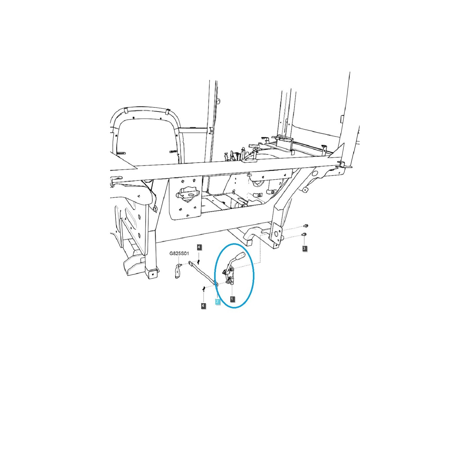 Hydraulic Lift Lever TRG825 / LS Tractor / 40351428