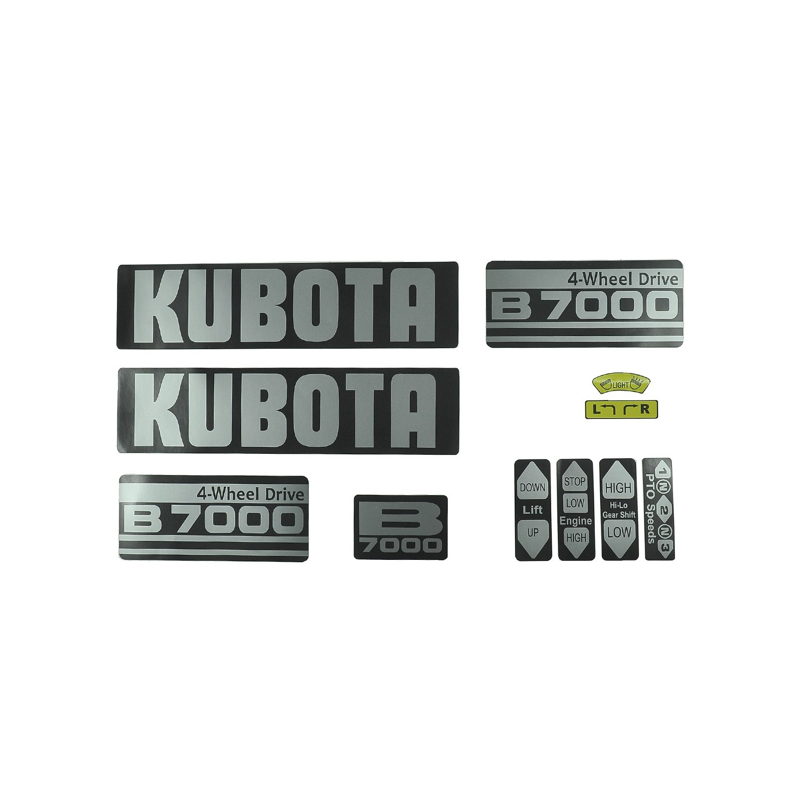 Kubota B7000 Aufkleber, Aufklebersatz, Aufklebersatz