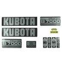 Naklejki Kubota B7000, Komplet naklejek, Zestaw naklejek