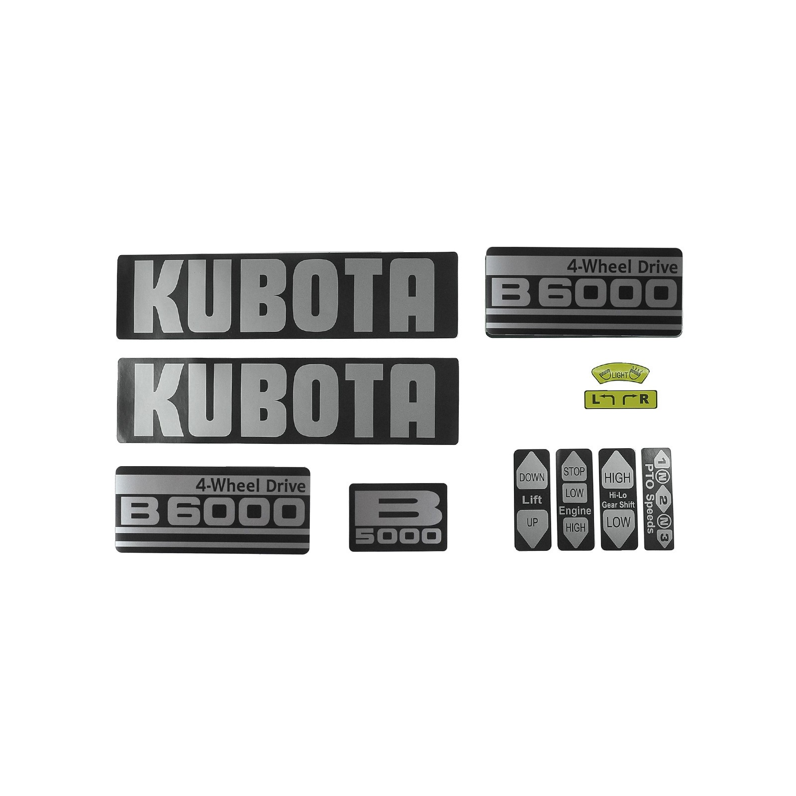 Nálepky Kubota B6000, sada nálepiek, sada nálepiek
