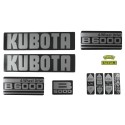 Pegatinas para Kubota B6000, Juego de pegatinas, Juego de pegatinas