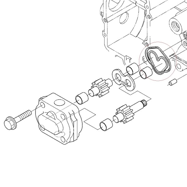 Hydraulic Pump Seal, 6C040-36344, Kubota, B1700, B2100, B2320, B2401