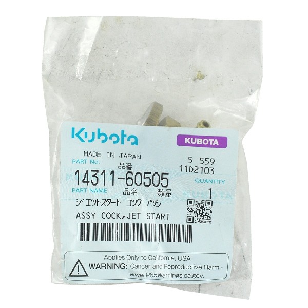 Robinet de carburant, M9, Kubota, L1802, L2202, L2402, L2501, L3408, 14311-60505