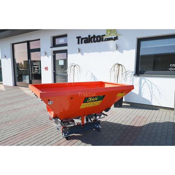 Rozsiewacz nawozu dwutalerzowy z hydrauliką i plandeką 600L Demarol | Traktor.com.pl