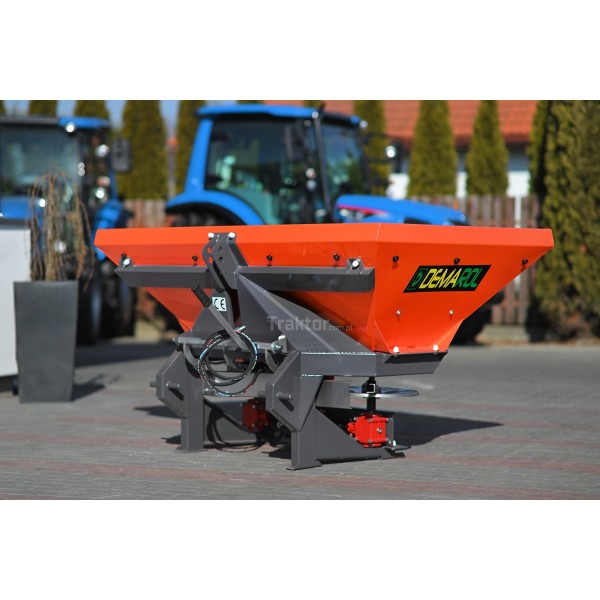 Rozsiewacz nawozu dwutalerzowy z hydrauliką i plandeką 600L Demarol | Traktor.com.pl