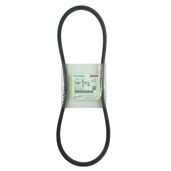 Courroie de ventilateur, Kubota, D722, Kubota, B1410, B1610, B7300, 15881-97010, 10,80 x 875 La
