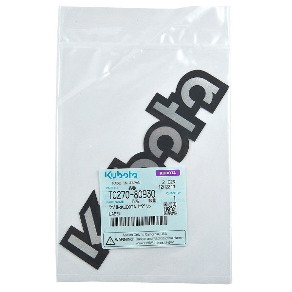 Naklejki Kubota, GL, LOGO,T0270-80930