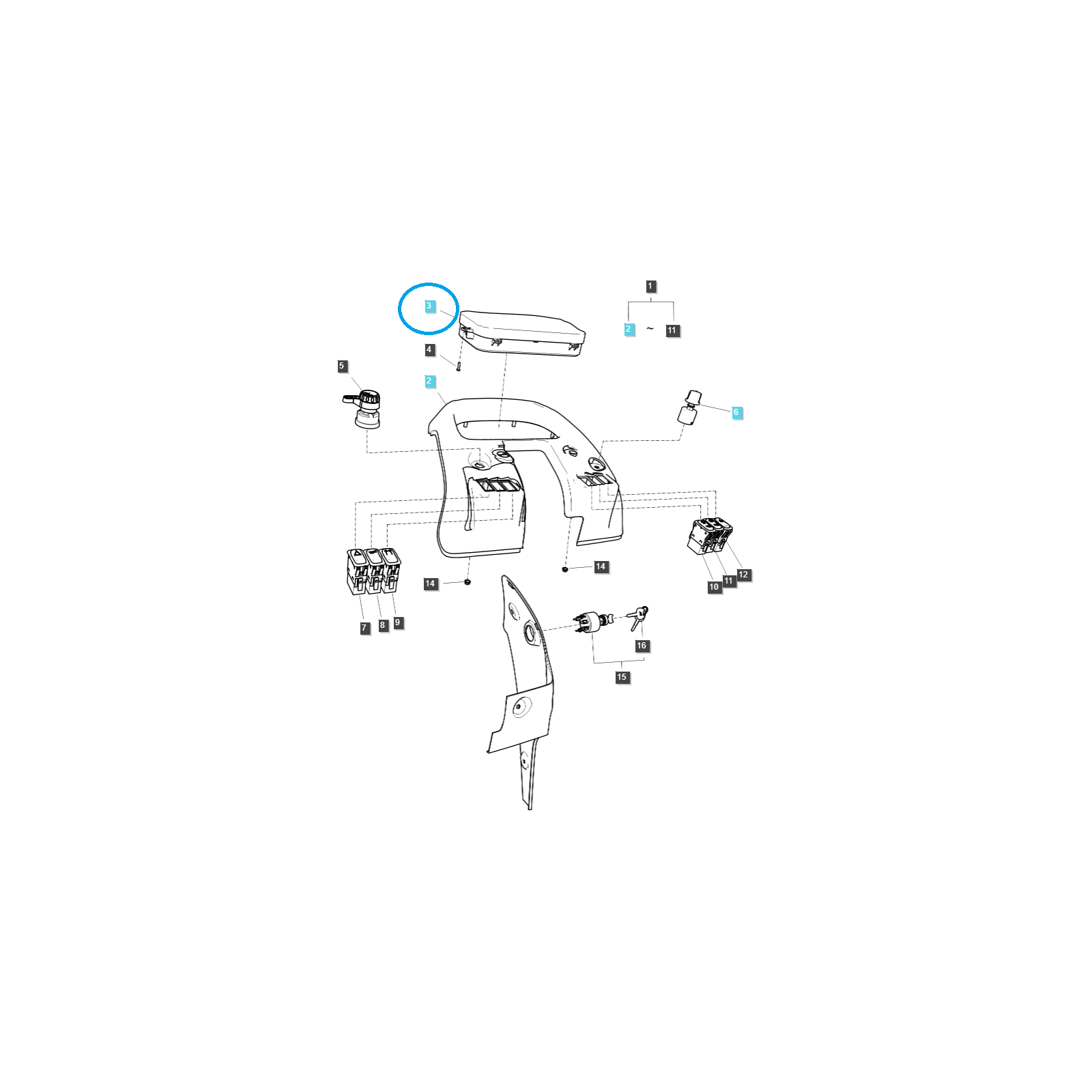 Panel de instrumentos / Tablero / TRG750 / Tractor LS / 40529080