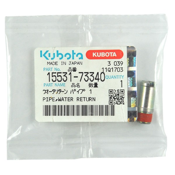 Water pump connector, Kubota, M10, 15531-73340, D750, D850, D950