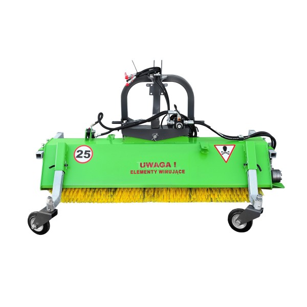 Barredora tractora hidráulica de 120 cm con cesta