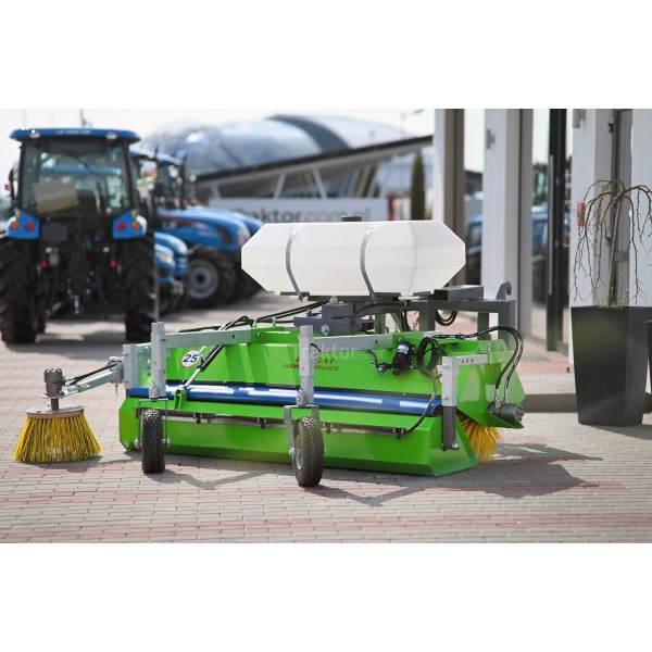 Kehrmaschine 200 cm für Traktorhydraulik (Korb + Seitenbesen)