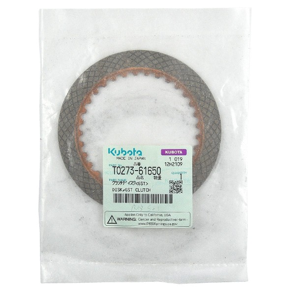 Disque d'embrayage, 33 dents, 119 mm, T0273-61650, Kubota, GL23, GL32, L2900, L4200, 34076-61650, 34076-61652,