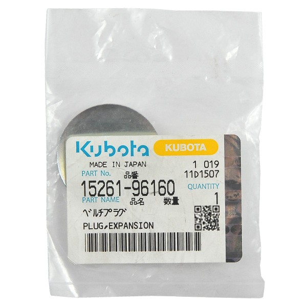 Korek bloku silnika, 15261-96160, Kubota, D1301, V2203, 06311-75040