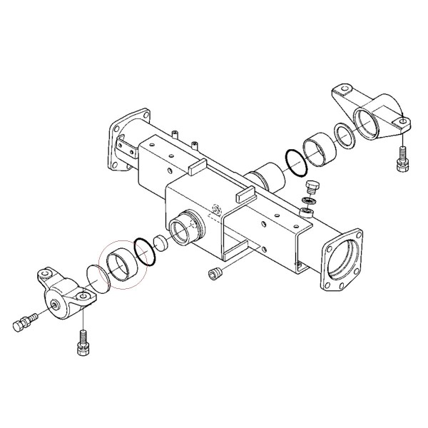 Casquillo deslizante, 45 x 49 x 25 mm, 37410-56150, Kubota, STV25, STV30, STV3, STV36