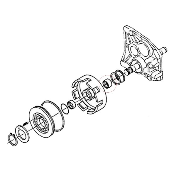 Cojinete de agujas, embrague TDF, ANT-104119, 25 x 32 x 16 mm, 25 x 32 x 16 mm, Kubota GL220, Kubota GL240, Kubota L3010, Kubota