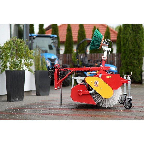 Zamiatarka 120 cm do traktora z koszem i boczną szczotką 4FARMER