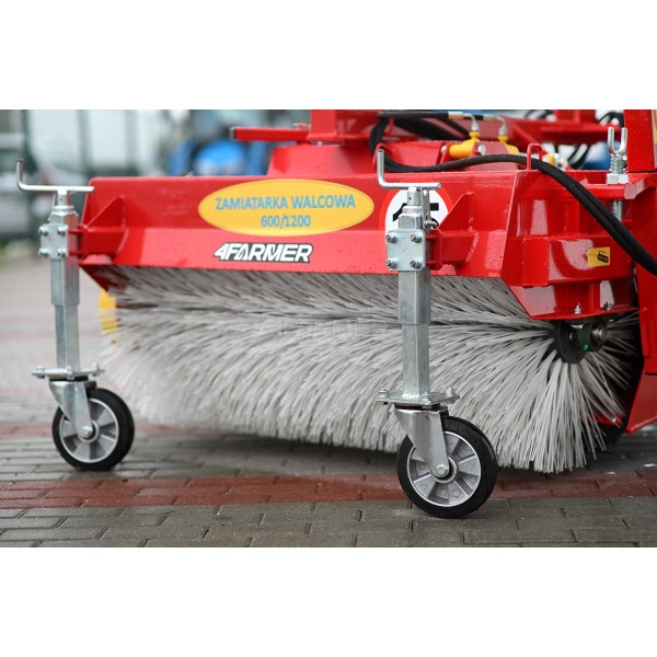 Balayeuse de tracteur 120 cm avec panier et brosse latérale 4FARMER
