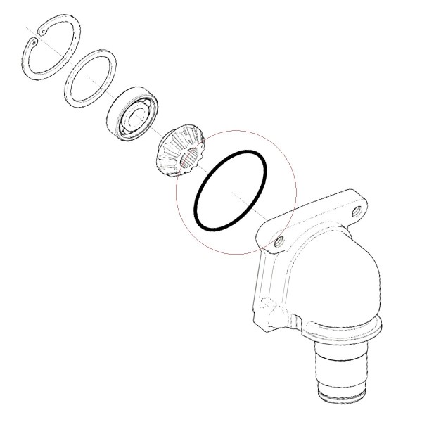 O-kroužek, 54,50 x 3 mm, 04811-50550, Kubota, B2410, BX2380, 5-27-104-10