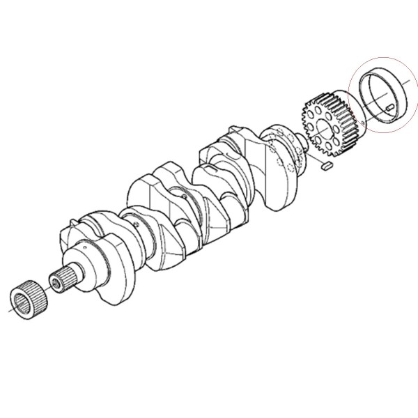 Connecting rod bushing, 82 x 87 x 18.50 mm, 6-14-114-02, Kubota, V3307,Kubota, M4700, M4900, M5030, M5700, M6040, M7040, Connect