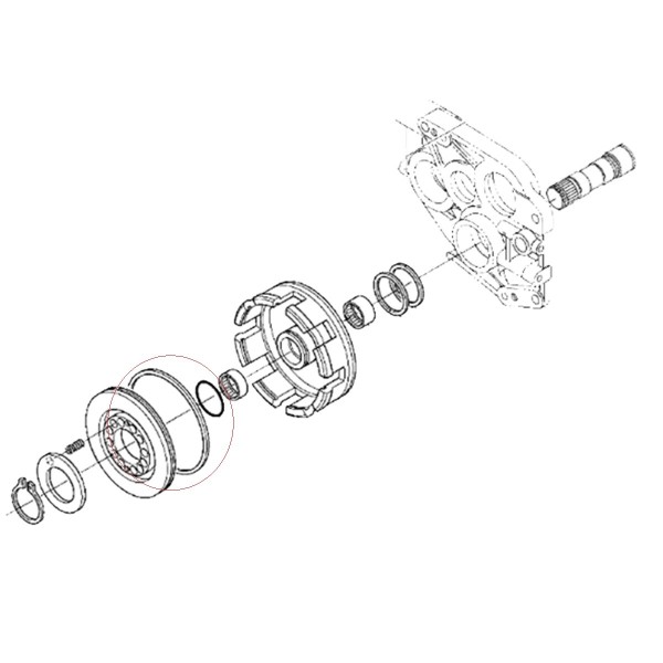 Uszczelka, 116 x 4 mm, 34076-61570, Kubota, B6000, GL23, GL32, L2900, L3010, L3300, L3600, L4060, L5040